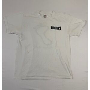 Vintage‎ Fruit of the Loom Inner City Impact Chicago T-Shirt White L 90s Roman's
